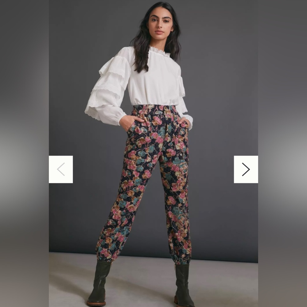 Anisa Floral Corduroy Joggers size xs